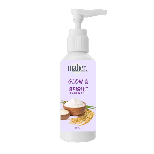 Maher Glow Rice Facewash – Brightening, Gentle Cleansing & Glowing Skin